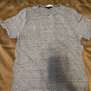 Striped Short Sleeve Tee - Blue and White